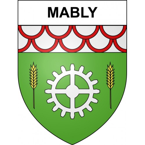 Mably 42 ville sticker blason écusson autocollant adhésif