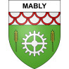 Mably 42 ville sticker blason écusson autocollant adhésif