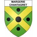 Pegatinas escudo de armas de Margerie-Chantagret adhesivo de la etiqueta engomada