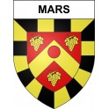 Mars Sticker wappen, gelsenkirchen, augsburg, klebender aufkleber