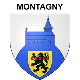 Montagny Sticker wappen, gelsenkirchen, augsburg, klebender aufkleber