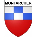 Pegatinas escudo de armas de Montarcher adhesivo de la etiqueta engomada