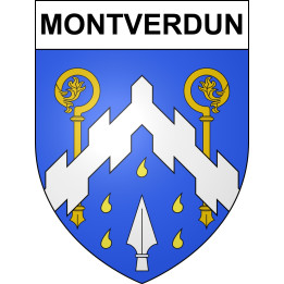 Montverdun 42 ville sticker blason écusson autocollant adhésif