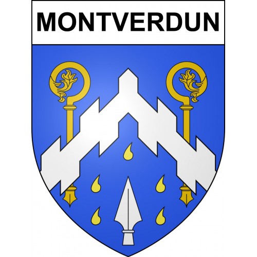 Montverdun 42 ville sticker blason écusson autocollant adhésif