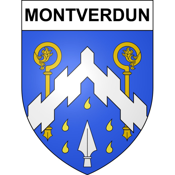 Montverdun Sticker wappen, gelsenkirchen, augsburg, klebender aufkleber