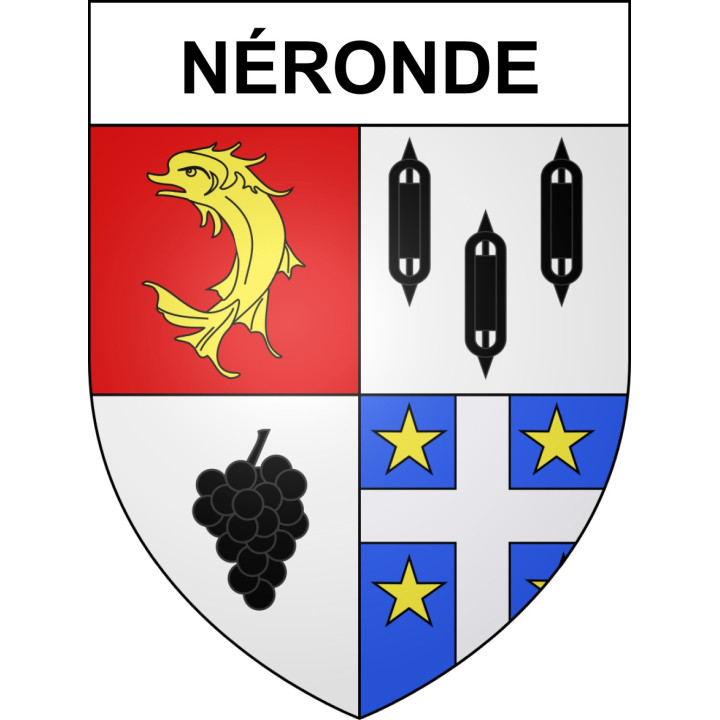 Pegatinas escudo de armas de Néronde adhesivo de la etiqueta engomada