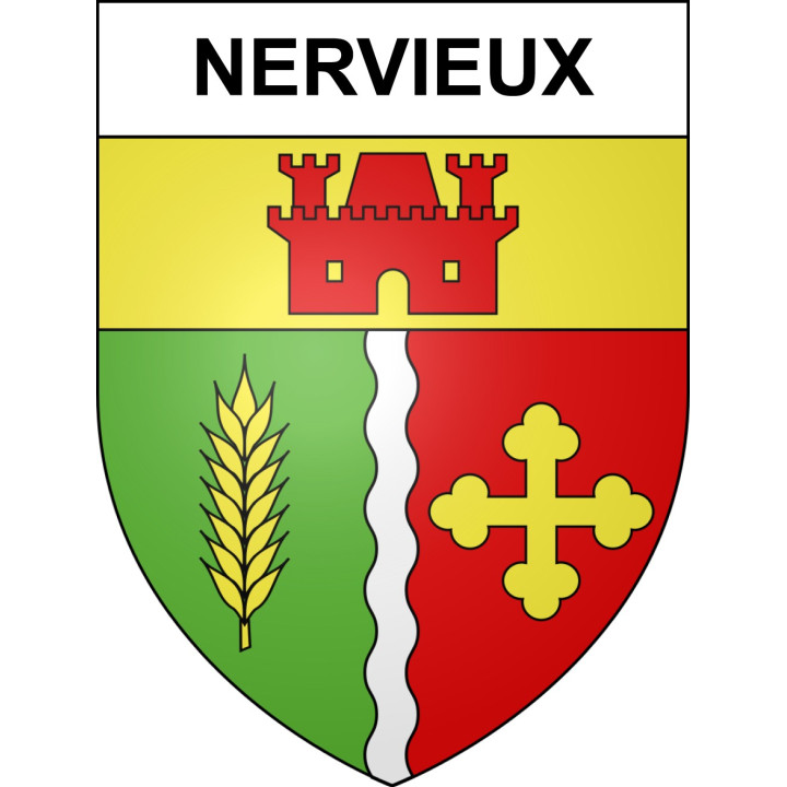 Nervieux 42 ville sticker blason écusson autocollant adhésif