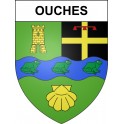 Pegatinas escudo de armas de Ouches adhesivo de la etiqueta engomada