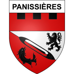 Pegatinas escudo de armas de Panissières adhesivo de la etiqueta engomada