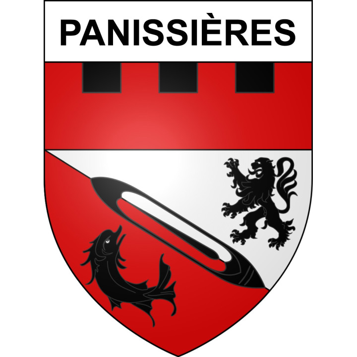 Pegatinas escudo de armas de Panissières adhesivo de la etiqueta engomada