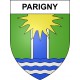 Pegatinas escudo de armas de Parigny adhesivo de la etiqueta engomada