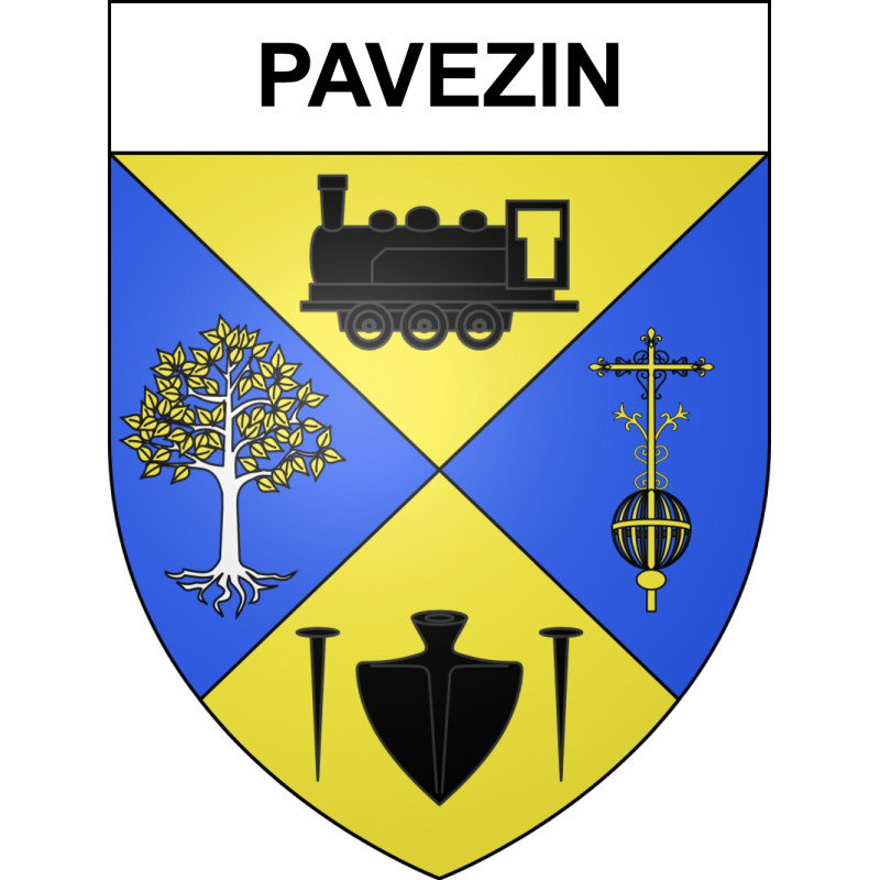 Pegatinas escudo de armas de Pavezin adhesivo de la etiqueta engomada