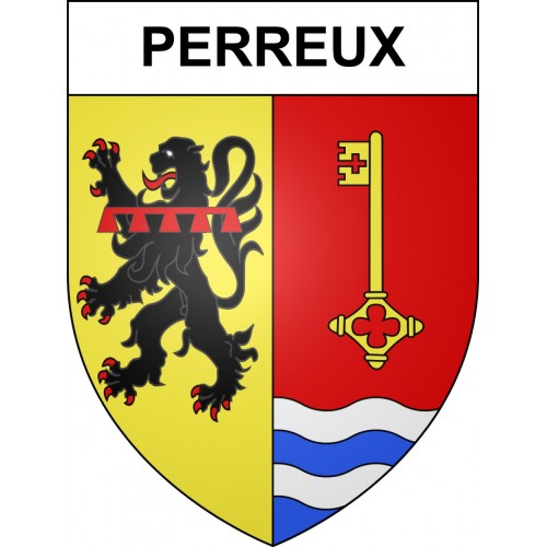 Perreux 42 ville sticker blason écusson autocollant adhésif