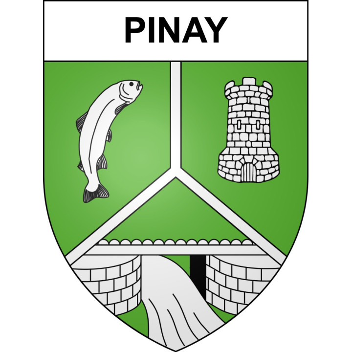 Pinay 42 ville sticker blason écusson autocollant adhésif