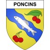 Adesivi stemma Poncins adesivo