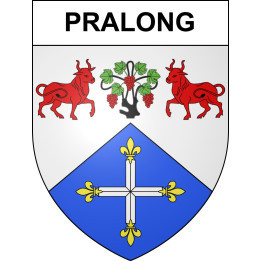 Pegatinas escudo de armas de Pralong adhesivo de la etiqueta engomada
