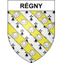 Régny Sticker wappen, gelsenkirchen, augsburg, klebender aufkleber