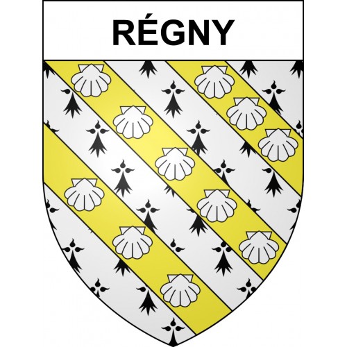 Régny 42 ville sticker blason écusson autocollant adhésif