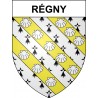 Pegatinas escudo de armas de Régny adhesivo de la etiqueta engomada