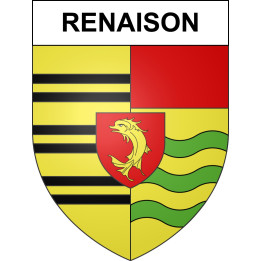 Renaison 42 ville sticker blason écusson autocollant adhésif