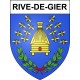 Pegatinas escudo de armas de Rive-de-Gier adhesivo de la etiqueta engomada