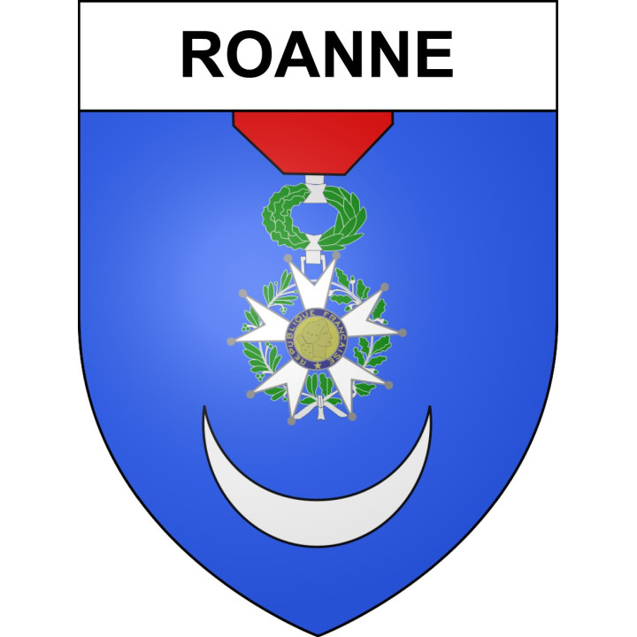 Roanne Sticker wappen, gelsenkirchen, augsburg, klebender aufkleber