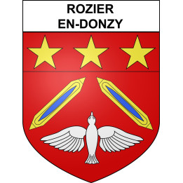 Stickers coat of arms Rozier-en-Donzy adhesive sticker