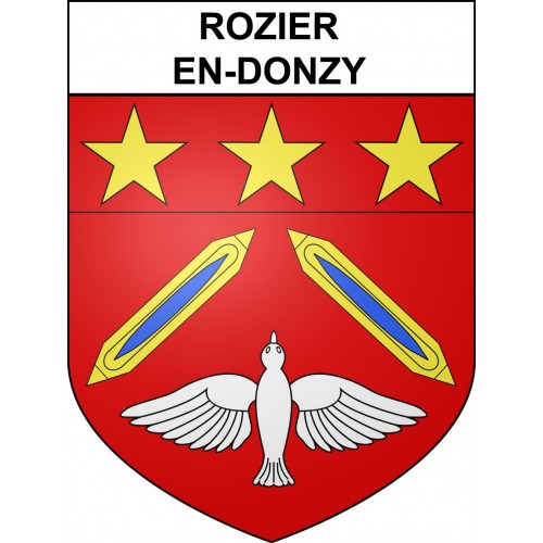 Rozier-en-Donzy 42 ville sticker blason écusson autocollant adhésif