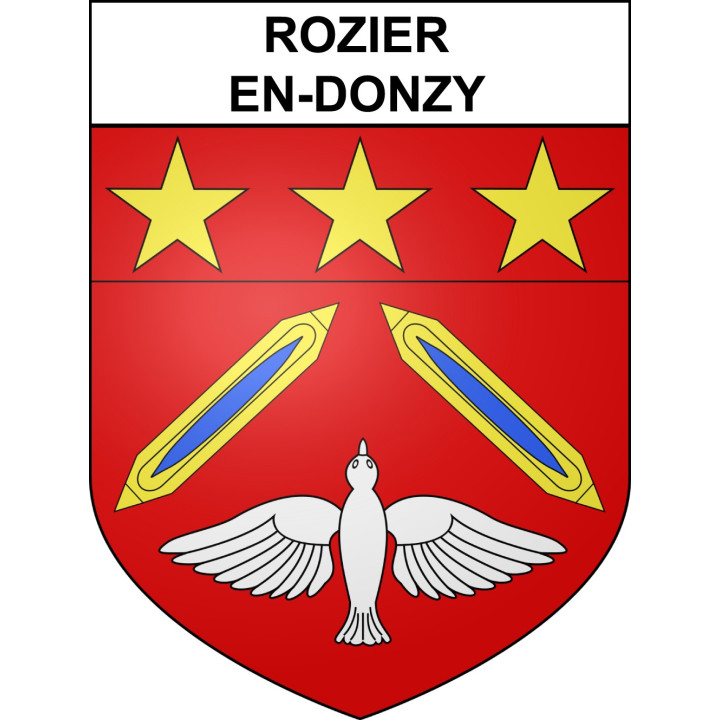 Rozier-en-Donzy Sticker wappen, gelsenkirchen, augsburg, klebender aufkleber