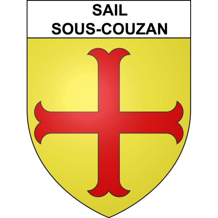 Sail-sous-Couzan Sticker wappen, gelsenkirchen, augsburg, klebender aufkleber