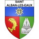 Saint-Alban-les-Eaux 42 ville sticker blason écusson autocollant adhésif