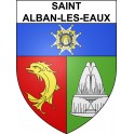 Saint-Alban-les-Eaux 42 ville sticker blason écusson autocollant adhésif