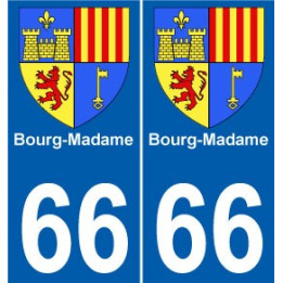 66 Bourg Madame guiguette autocollant plaque