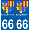 66 Bourg Madame guiguette autocollant plaque