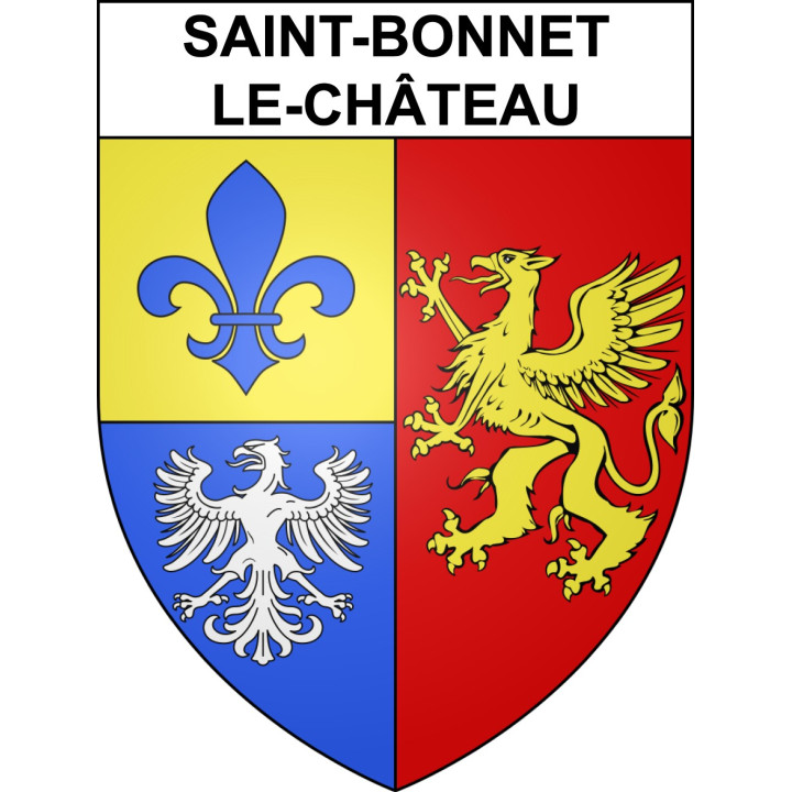 Saint-Bonnet-le-Château Sticker wappen, gelsenkirchen, augsburg, klebender aufkleber