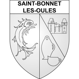 Saint-Bonnet-les-Oules Sticker wappen, gelsenkirchen, augsburg, klebender aufkleber