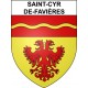 Pegatinas escudo de armas de Saint-Cyr-de-Favières adhesivo de la etiqueta engomada