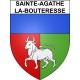 Pegatinas escudo de armas de Sainte-Agathe-la-Bouteresse adhesivo de la etiqueta engomada