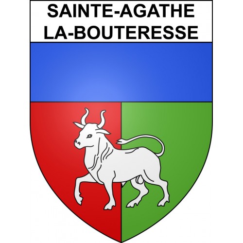 Stickers coat of arms Sainte-Agathe-la-Bouteresse adhesive sticker