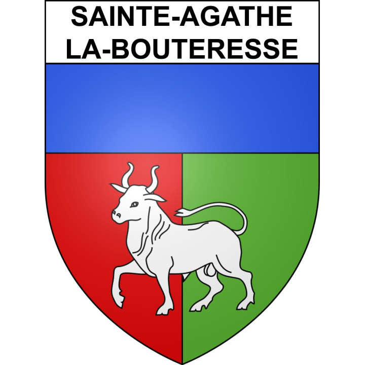 Sainte-Agathe-la-Bouteresse 42 ville sticker blason écusson autocollant adhésif