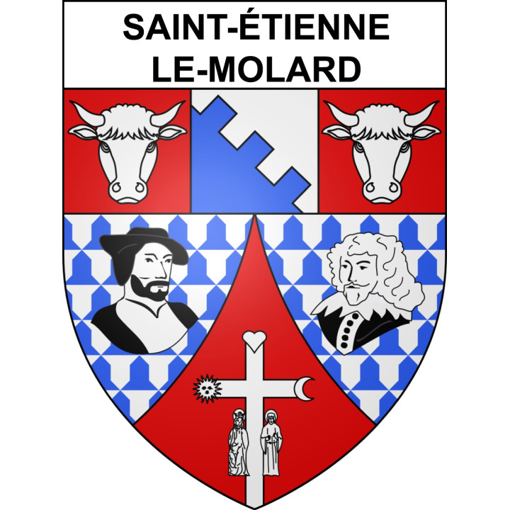 Saint-Étienne-le-Molard Sticker wappen, gelsenkirchen, augsburg, klebender aufkleber