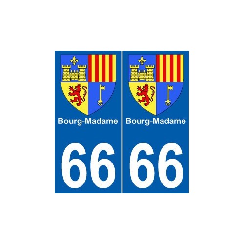 66 Bourg Madame guiguette autocollant plaque