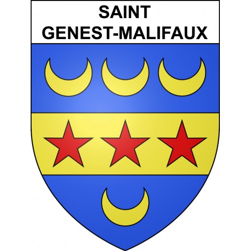 Stickers coat of arms Saint-Genest-Malifaux adhesive sticker