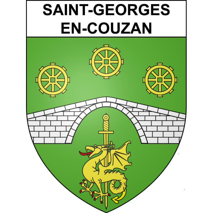 Saint-Georges-en-Couzan Sticker wappen, gelsenkirchen, augsburg, klebender aufkleber