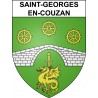 Saint-Georges-en-Couzan 42 ville sticker blason écusson autocollant adhésif