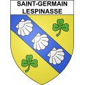 Stickers coat of arms Saint-Germain-Lespinasse adhesive sticker