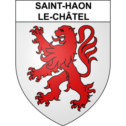 Pegatinas escudo de armas de Saint-Haon-le-Châtel adhesivo de la etiqueta engomada
