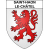 Pegatinas escudo de armas de Saint-Haon-le-Châtel adhesivo de la etiqueta engomada