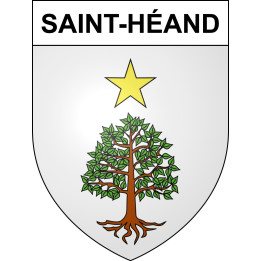 Saint-Héand 42 ville sticker blason écusson autocollant adhésif