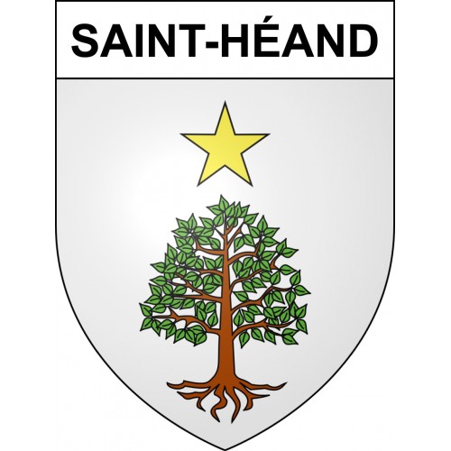 Saint-Héand 42 ville sticker blason écusson autocollant adhésif